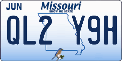 MO license plate QL2Y9H