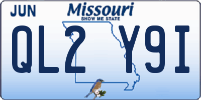 MO license plate QL2Y9I