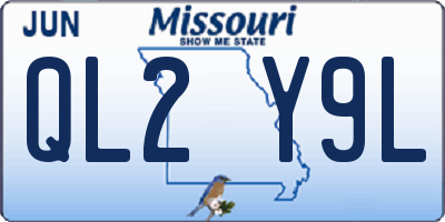 MO license plate QL2Y9L