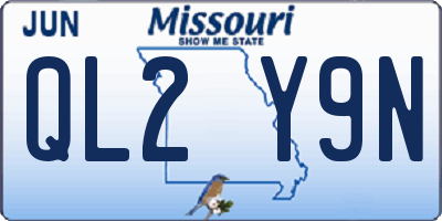 MO license plate QL2Y9N