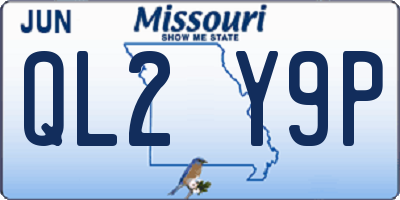 MO license plate QL2Y9P