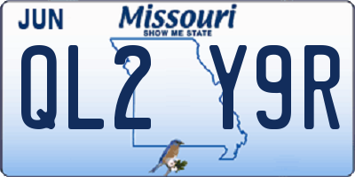 MO license plate QL2Y9R