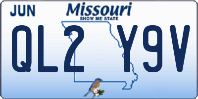 MO license plate QL2Y9V