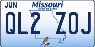 MO license plate QL2Z0J