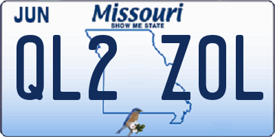 MO license plate QL2Z0L