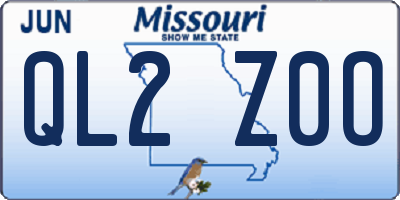 MO license plate QL2Z0O