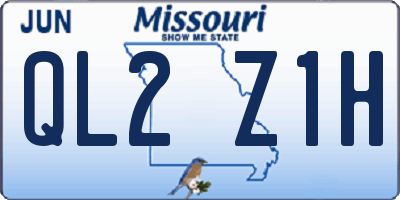 MO license plate QL2Z1H