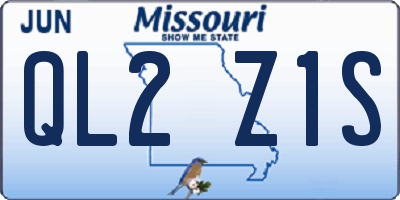 MO license plate QL2Z1S