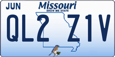 MO license plate QL2Z1V