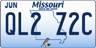 MO license plate QL2Z2C