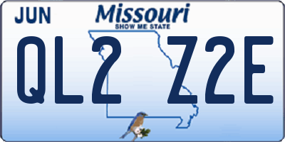 MO license plate QL2Z2E