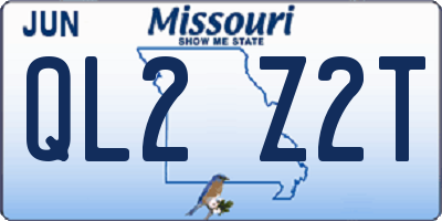 MO license plate QL2Z2T