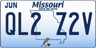 MO license plate QL2Z2V