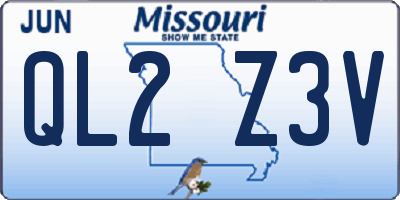 MO license plate QL2Z3V