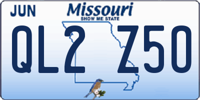 MO license plate QL2Z5O
