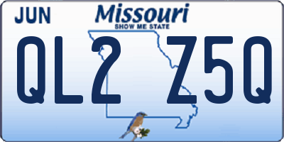 MO license plate QL2Z5Q