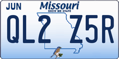 MO license plate QL2Z5R