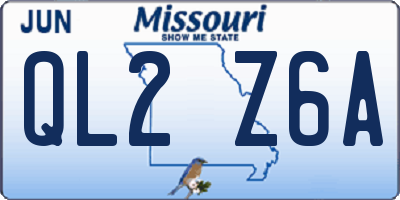MO license plate QL2Z6A