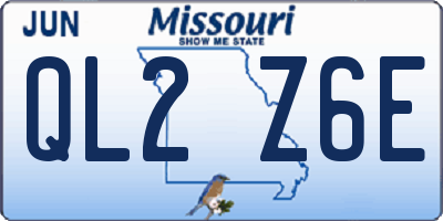 MO license plate QL2Z6E