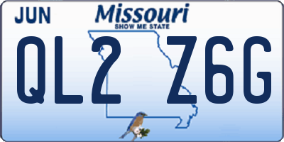 MO license plate QL2Z6G