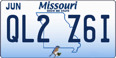MO license plate QL2Z6I
