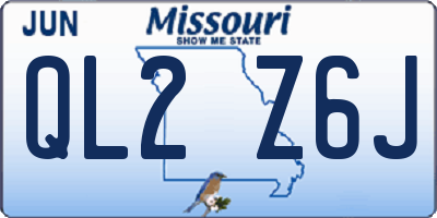 MO license plate QL2Z6J
