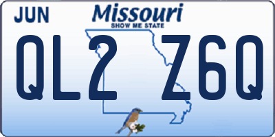 MO license plate QL2Z6Q