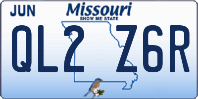 MO license plate QL2Z6R