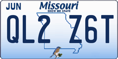 MO license plate QL2Z6T
