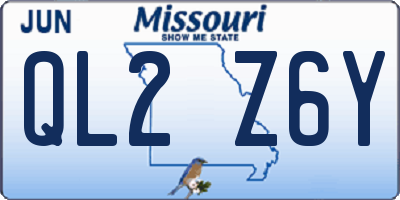 MO license plate QL2Z6Y