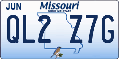 MO license plate QL2Z7G