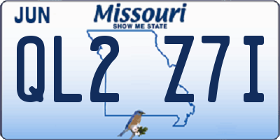 MO license plate QL2Z7I