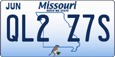 MO license plate QL2Z7S