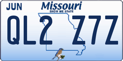 MO license plate QL2Z7Z