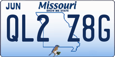 MO license plate QL2Z8G