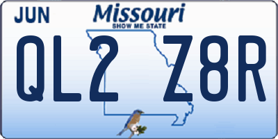 MO license plate QL2Z8R