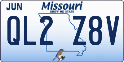 MO license plate QL2Z8V
