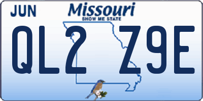 MO license plate QL2Z9E