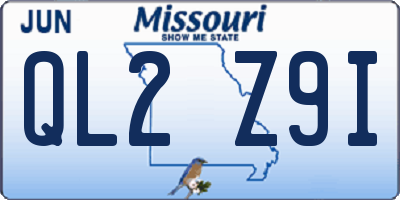 MO license plate QL2Z9I