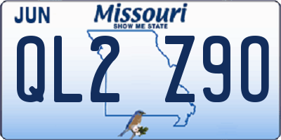 MO license plate QL2Z9O