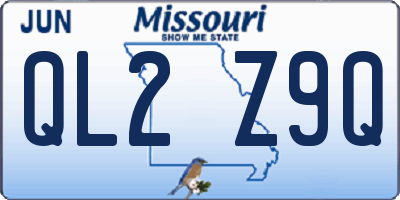 MO license plate QL2Z9Q