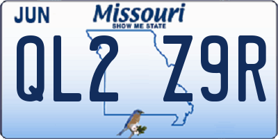 MO license plate QL2Z9R