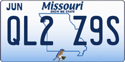 MO license plate QL2Z9S