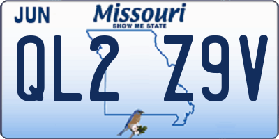 MO license plate QL2Z9V