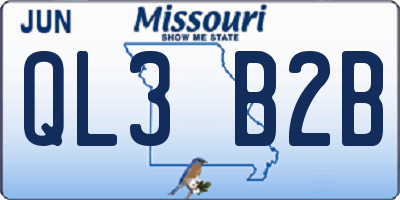 MO license plate QL3B2B