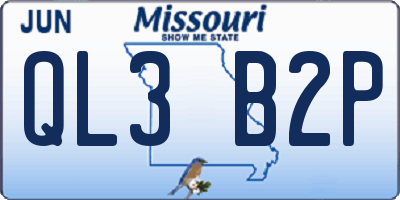 MO license plate QL3B2P