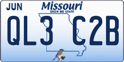 MO license plate QL3C2B