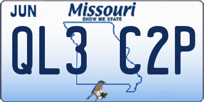 MO license plate QL3C2P