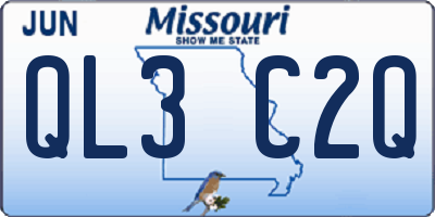 MO license plate QL3C2Q