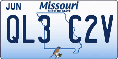 MO license plate QL3C2V